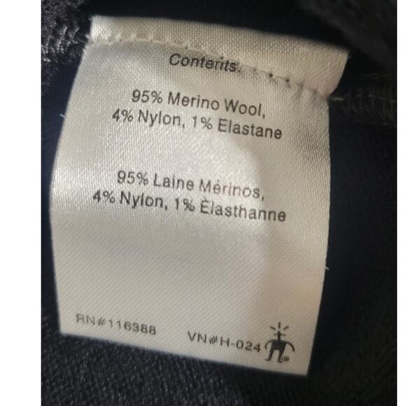 Smartwool Sweater Base Layer Womens Medium Black Quarter Zip Merino Wool Sweater - Picture 13 of 13